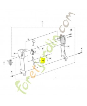 COMMANDE DES GAZ 506497701. Pièce de rechange Husqvarna