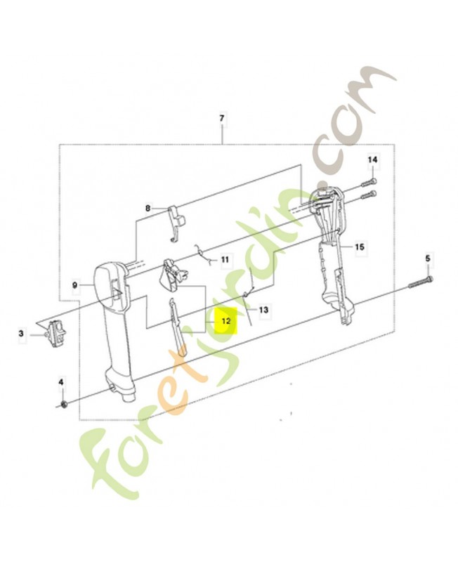 COMMANDE DES GAZ 506497701. Pièce de rechange Husqvarna