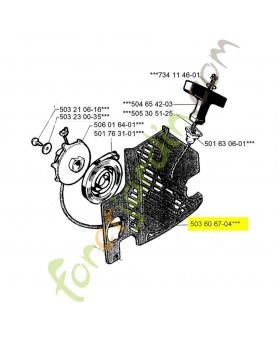 carter de lanceur 503606704. Pièce de rechange Husqvarna
