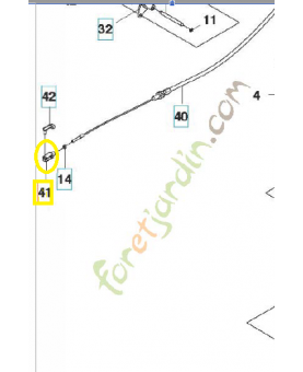 fourchette. Pièce de rechange Husqvarna