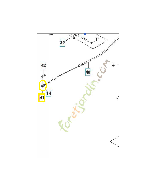 fourchette. Pièce de rechange Husqvarna