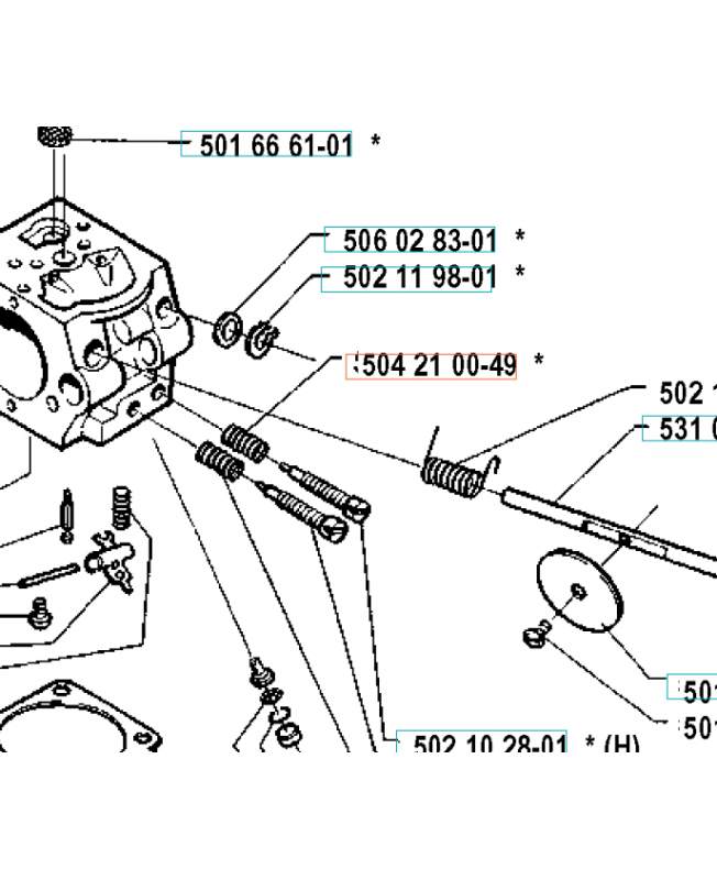 Ressort 504210049. Pièce de rechange Husqvarna