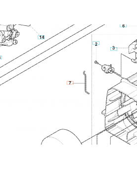Bras d'articulation 544378901. Pièce de rechange Husqvarna