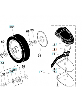 Disque 532187353. Pièce de rechange Husqvarna