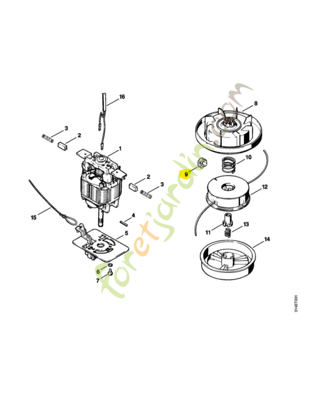 Douille stihl réf: 4002-713-8310 - Pièce de détachée Sithl / Vicking