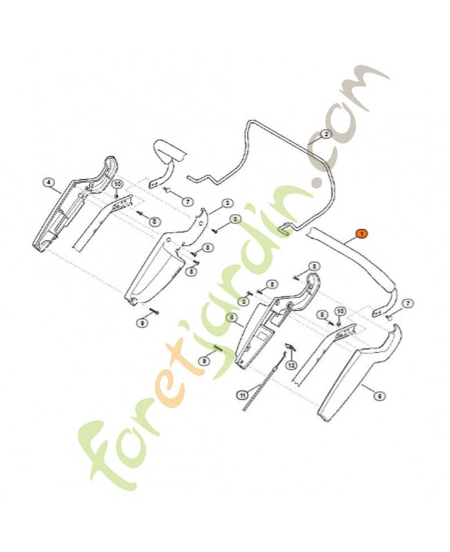 Partie superieure du guidon Stihl ref. 6340-780-3010