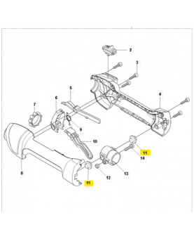 Amortisseur 544101702. Pièce de rechange Husqvarna