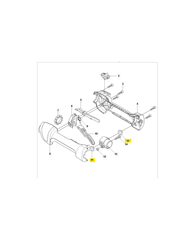 Amortisseur 544101702. Pièce de rechange Husqvarna
