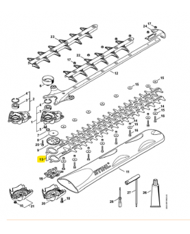 Couteau 4242-710-6003. Pièce détachée Stihl Remplace référence 4242-710-6002