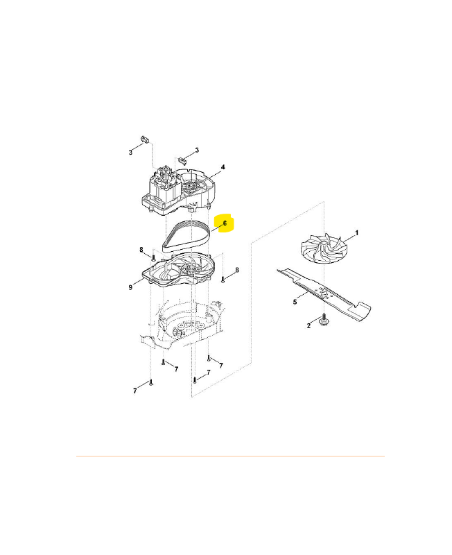 Courroie trapezoidale Stihl ref. 6338-704-2100