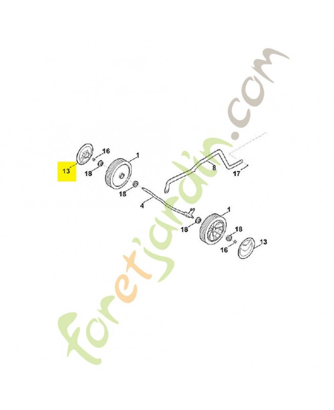 Chapeau de roue 6340-704-0301. Pièce détachée Stihl / Vicking