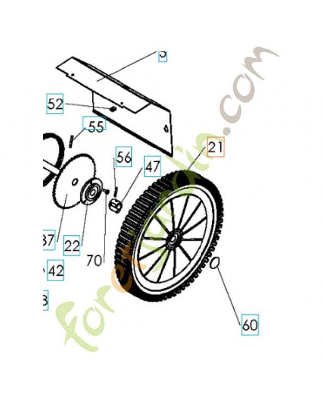 Roue arrière husqvarna réf : 519653262