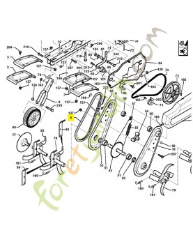 Jonc de carter 1/5 orange 519653043. Pièce de rechange Husqvarna référence 519653043