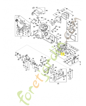 Roulement rainuré à billes 15x37.7x13 9523-003-4282. Pièce détachée Stihl 