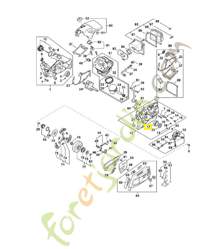 Roulement rainuré à billes 15x37.7x13 9523-003-4282. Pièce détachée Stihl Roulement rainuré à billes 15x37.7x13 9523-003-4282. Pièce détachée Stihl