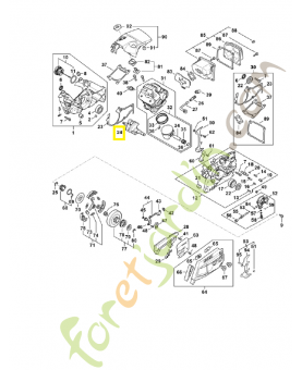 Vilebrequin 1147-030-0405. Pièce détachée Stihl