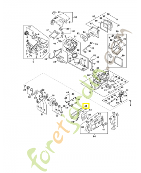 Couvercle 1147-021-1100. Pièce détachée Stihl 