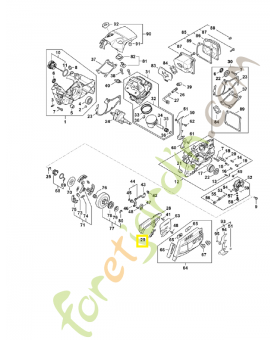 Couvercle 1147-021-1101. Pièce détachée Stihl