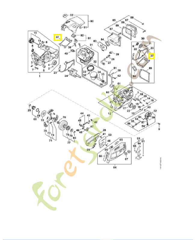 Joint de cylindre 1147-029-2300. Pièce détachée Stihl 