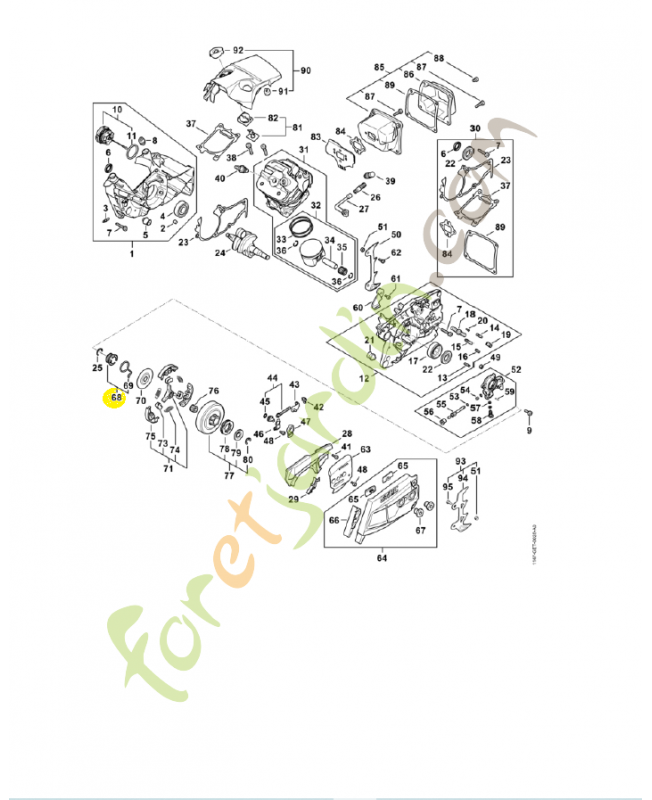 Vis sans fin 1147-640-7110. Pièce détachée Stihl 