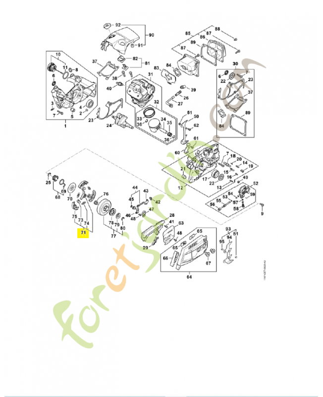 Embrayage 1147-160-2002. Pièce détachée Stihl 