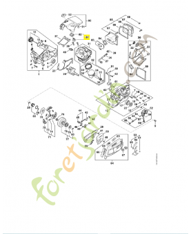 Verrou de capot 1147-080-1501. Pièce détachée Stihl