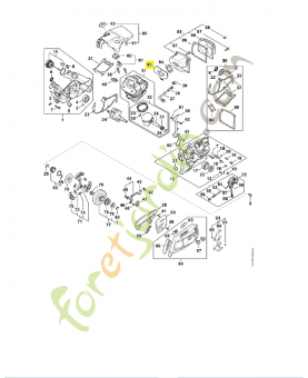 Tôle de refroidissement 1147-141-3200. Pièce détachée Stihl 
