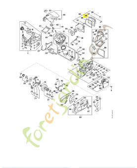 Couvercle de sortie 1147-145-0800. Pièce détachée Stihl