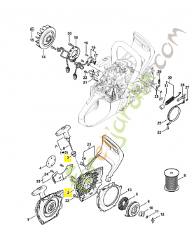 Carter de ventilateur 1147-080-1800. Pièce détachée Stihl