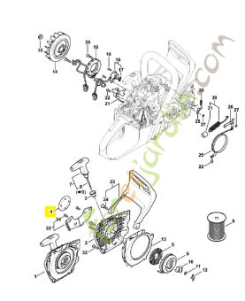 Plaque matricule ms 500i 1147-967-1500. Pièce détachée Stihl 