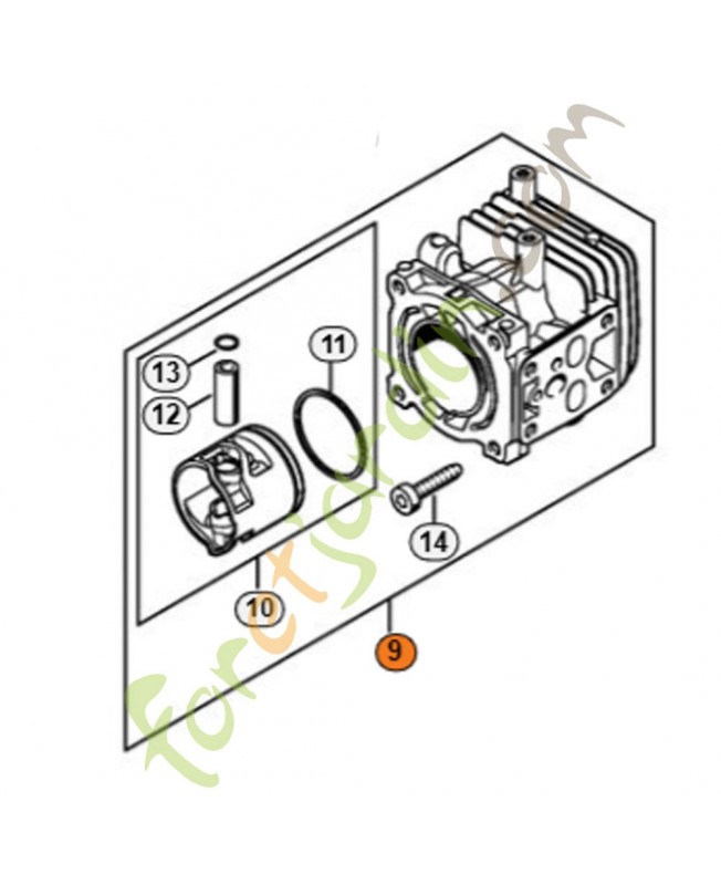 Cylindre av piston d.34 mm Cylindre av piston d.34 mm