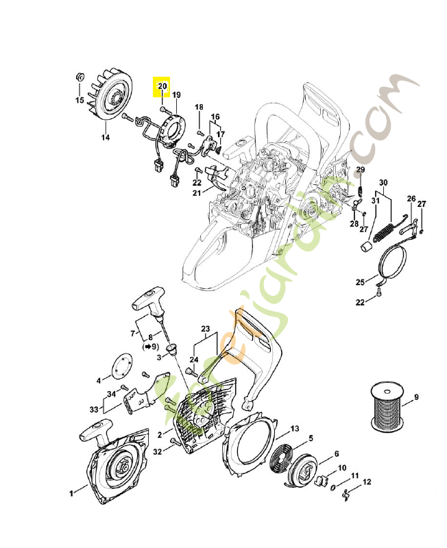 Vis m5 1147-404-7800. Pièce détachée Stihl Vis m5 1147-404-7800. Pièce détachée Stihl