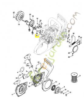 Déflecteur d'air 1147-141-6301. Pièce détachée Stihl 