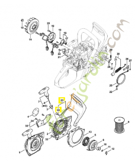 Protège-main 1147-790-9100. Pièce détachée Stihl 