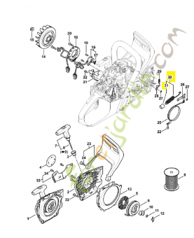 Ressort de tension 1141-160-5502. Pièce détachée Stihl