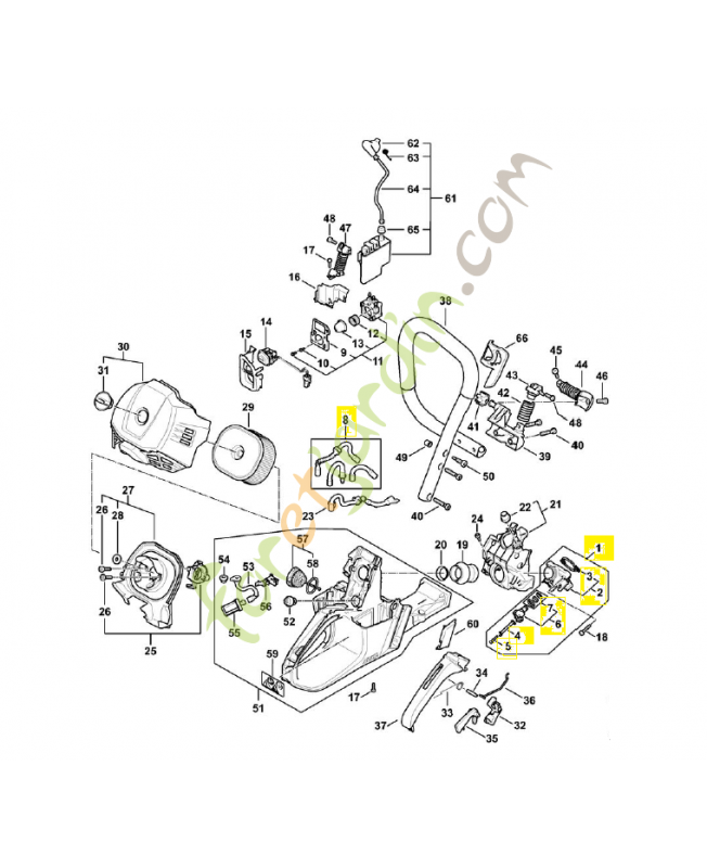 Module d'injection 1147-130-0102. Pièce détachée Stihl