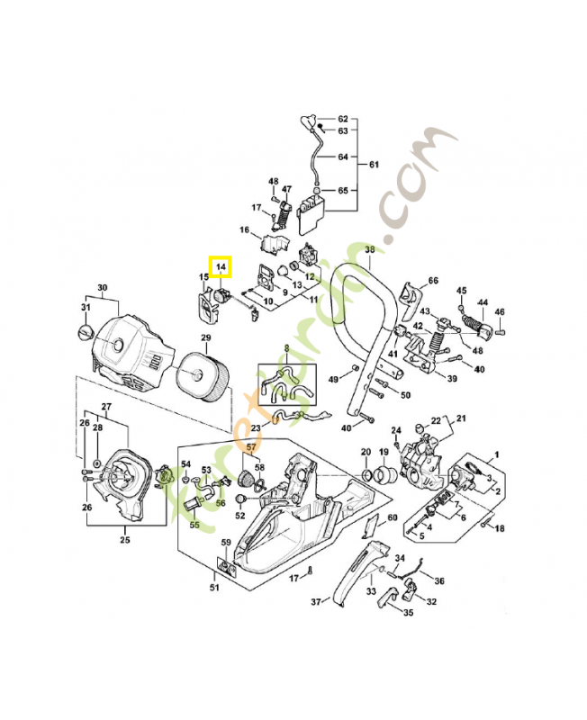 Commutateur 1147-430-0512. Pièce détachée Stihl 