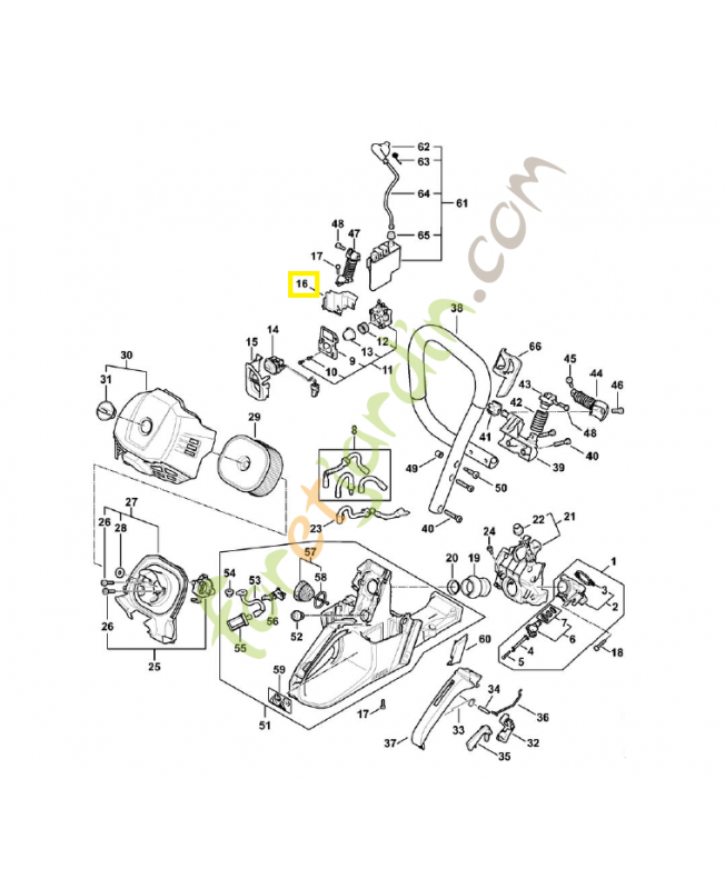 Pièce de fixation 1147-131-3800. Pièce détachée Stihl 
