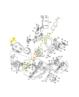 Couvercle de filtre 1147-140-1000. Pièce détachée Stihl