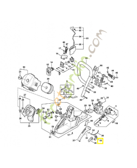 Manette des gaz 1147-182-1000. Pièce détachée Stihl 