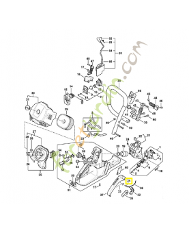 Goupille cylindrique 5 m 6 x 22 9371-470-2630. Pièce détachée Stihl 