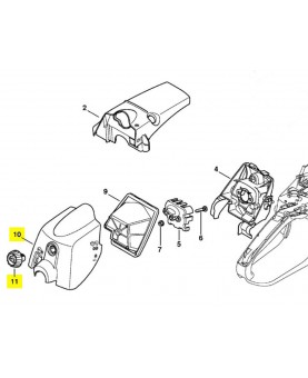 Couvercle filtre a air Stihl ref. 1133-140-1900