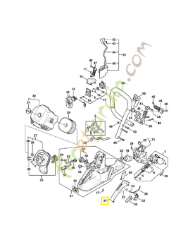 Monture de poignée 1147-791-0600. Pièce détachée Stihl 