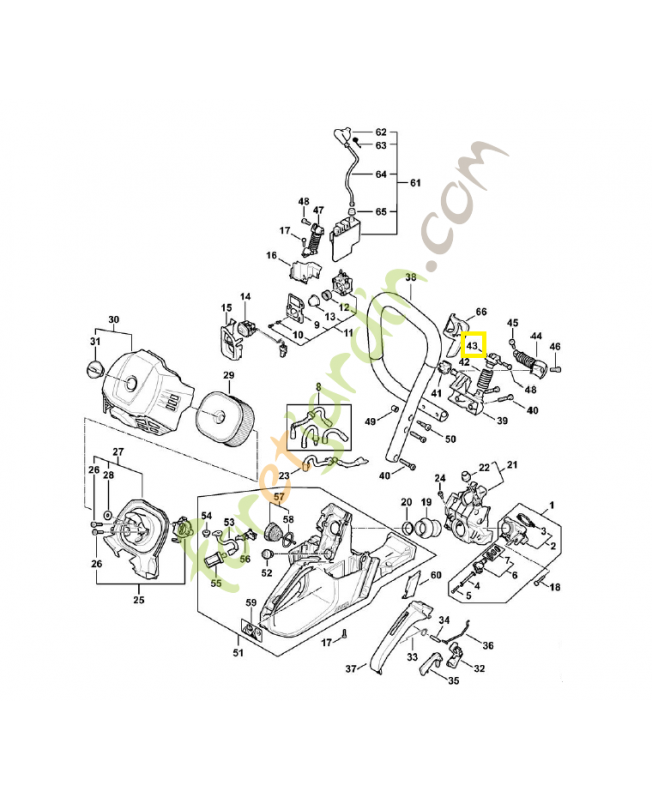 Bouchon de palier avant 1147-792-2904. Pièce détachée Stihl 
