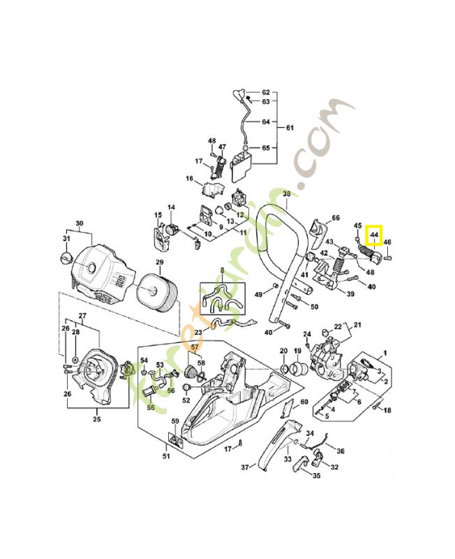Av-ressort 1147-790-8301. Pièce détachée Stihl 