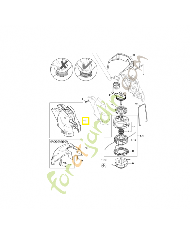 Carter moteur 4522-600-0830- pièce de rechange stihl fsa 57