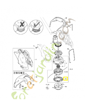 Partie inférieure 4009-713-9700- piece de rechange stihl
