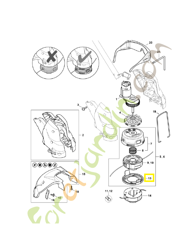 Partie inférieure 4009-713-9700- piece de rechange stihl