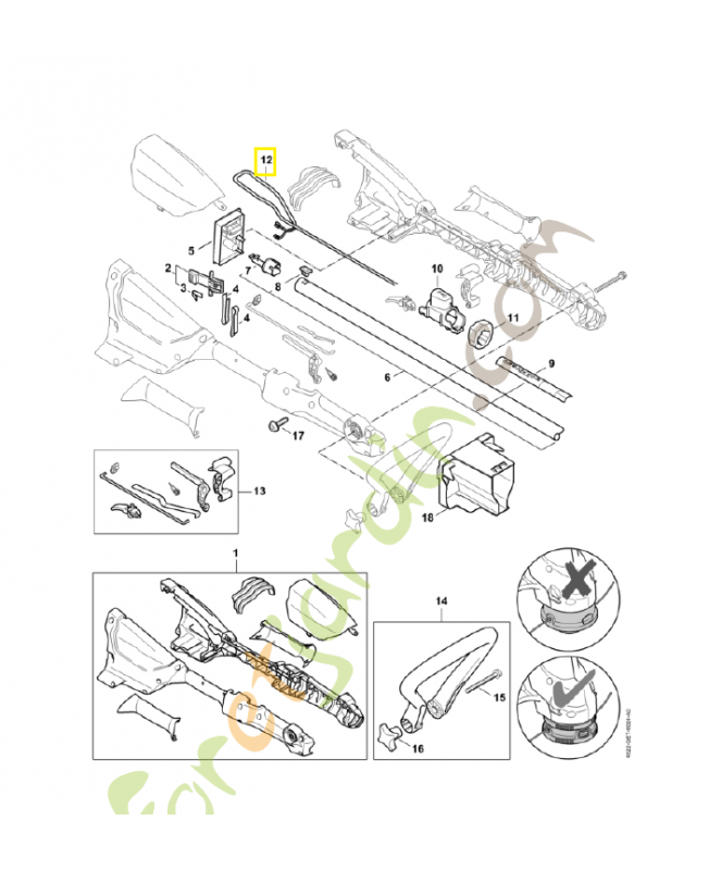 Faisceau de câbles 4522-440-3001. Pièce détachée Stihl