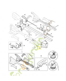 Couvercle de logement pour batterie AK stihl 4520-602-0900